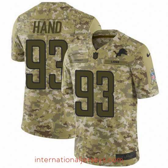 Superior Nike Lions #93 Da Shawn Hand Camo Mens Stitched NFL Limited 2018 Salute To Service Jersey