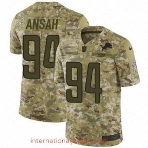 Outstanding Nike Lions #94 Ziggy Ansah Camo Mens Stitched NFL Limited 2018 Salute To Service Jersey