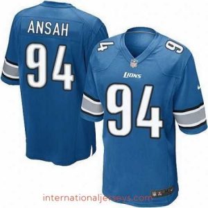 Deluxe Nike Lions #94 Ziggy Ansah Light Blue Team Color Stitched NFL Elite Jersey