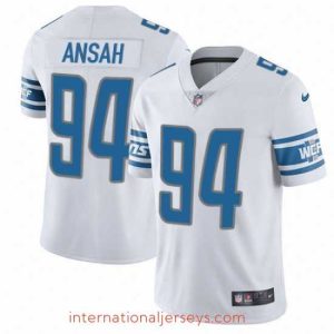 Deluxe Nike Lions #94 Ziggy Ansah White Mens Stitched NFL Limited Jersey