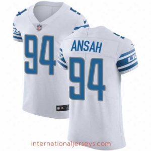 Exquisite Nike Lions #94 Ziggy Ansah White Mens Stitched NFL Vapor Untouchable Elite Jersey