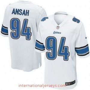 Superior Nike Lions #94 Ziggy Ansah White Stitched NFL Elite Jersey