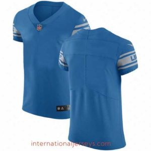 Deluxe Nike Lions Blank Blue Team Color Mens Stitched NFL Vapor Untouchable Elite Jersey