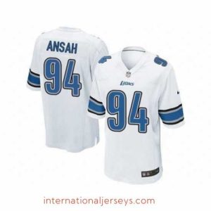 Top notch Nike NFL Detroit Lions #94 Ziggy Ansah Elite White Road Jersey
