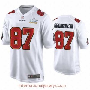 Outstanding Rob Gronkowski Buccaneers White Super Bowl Lv Game Fashion Jersey