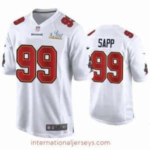 Outstanding Warren Sapp Buccaneers White Super Bowl Lv Game Fashion Jersey