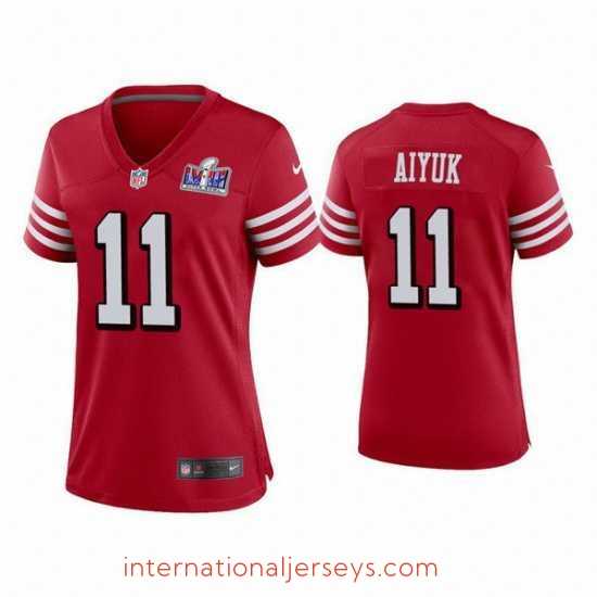 Exceptional 49ers 11 Brandon Aiyuk Red 2023 F.U.S.E Vapor Untouchable Limited Stitched Football 2024 Super Bowl LVIII Jersey