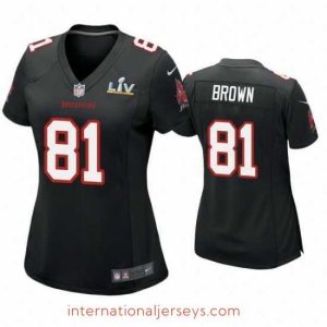 Top notch Antonio Brown Buccaneers Black Super Bowl Lv Game Fashion Jersey