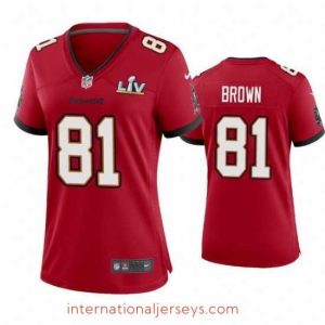Superb Antonio Brown Buccaneers Red Super Bowl Lv Game Jersey