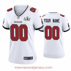Exceptional Custom Buccaneers White Super Bowl Lv Game Jersey