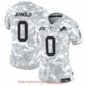 Exquisite Detroit Lions 0 Terrion Arnold 2024 F.U.S.E Arctic Camo Salute To Service Limited Stitched Jersey