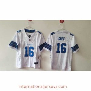Superior Detroit Lions 16 Jared Goff White 2024 F.U.S.E  Vapor Limited Stitched Jersey 28Run Smaller 29