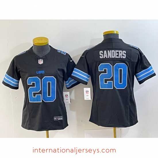 High quality Detroit Lions 20 Barry Sanders Black 2024 F.U.S.E 2nd Alternate Vapor Limited Stitched Jersey