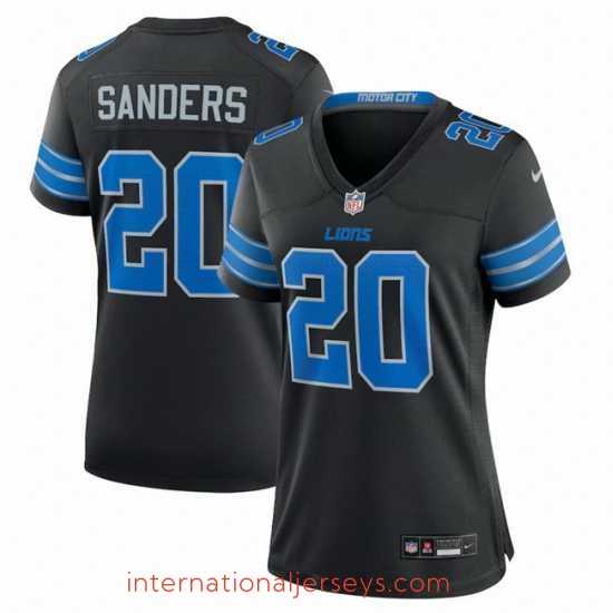 High quality Detroit Lions 20 Barry Sanders Black 2nd Alternate Stitched Jersey