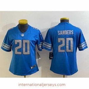 Finest Detroit Lions 20 Barry Sanders Blue Vapor Limited Stitched Football Jersey