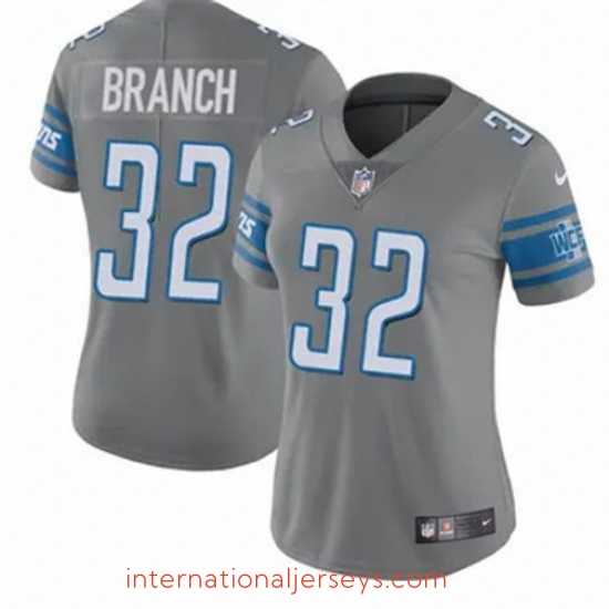 Exceptional Detroit Lions 32 Brian Branch Gray 2023 F.U.S.E Vapor Untouchable Limited Stitched Jersey