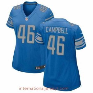 Superior Detroit Lions 46 Jack Campbell Blue 2023 Draft Stitched Game Jersey 28Run Smaller 29