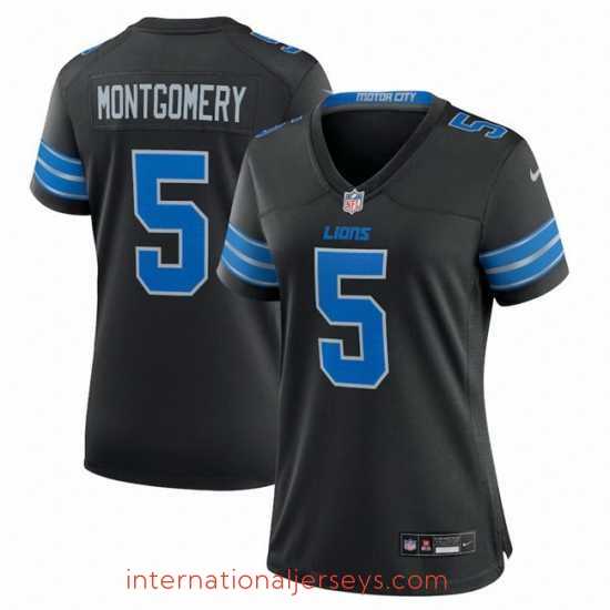 Outstanding Detroit Lions 5 David Montgomery Black 2nd Alternate Stitched Jersey