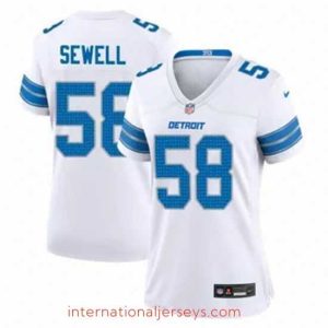 Premium Detroit Lions 58 Penei Sewell White 2024 F.U.S.E Alternate Vapor Limited Stitched Jersey