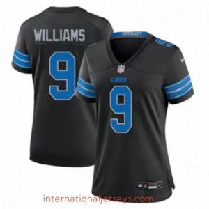 Premium Detroit Lions 9 Jameson Williams black 2024 F.U.S.E Vapor Limited Stitched Jersey