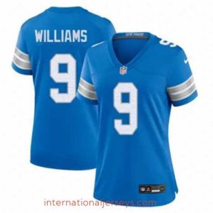 Outstanding Detroit Lions 9 Jameson Williams blue 2024 F.U.S.E Vapor Limited Stitched Jersey