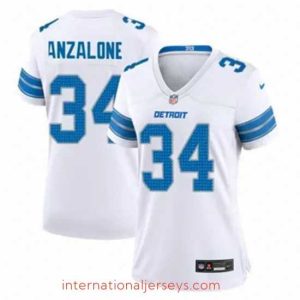 Exquisite Detroit Lions Alex Anzalone #34 White Vapor Stitched Nike NFL Jersey
