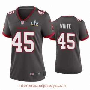 Superior Devin White Buccaneers Pewter Super Bowl Lv Game Jersey