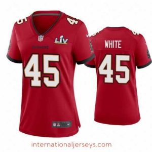 Exquisite Devin White Buccaneers Red Super Bowl Lv Game Jersey