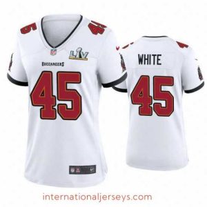 Exquisite Devin White Buccaneers White Super Bowl Lv Game Jersey