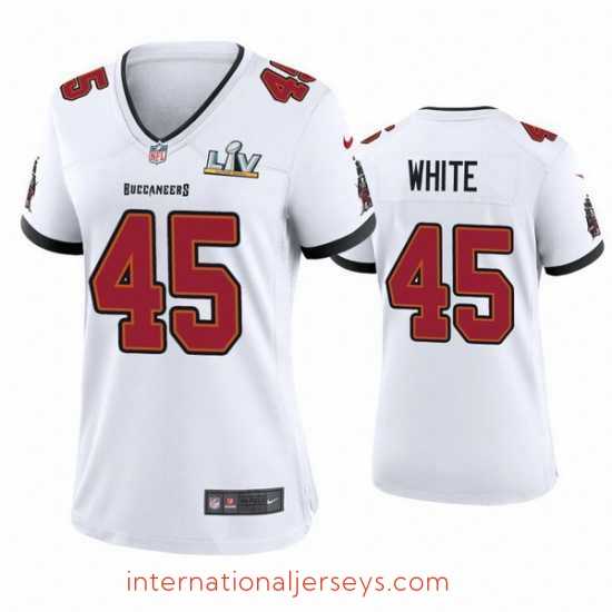 Exquisite Devin White Buccaneers White Super Bowl Lv Game Jersey