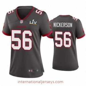 Finest Hardy Nickerson Buccaneers Pewter Super Bowl Lv Game Jersey