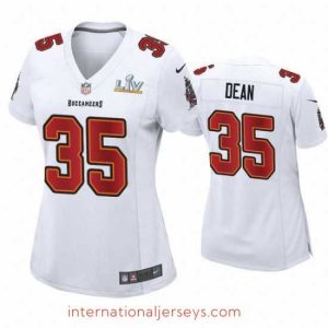 Premium Jamel Dean Buccaneers White Super Bowl Lv Game Fashion Jersey
