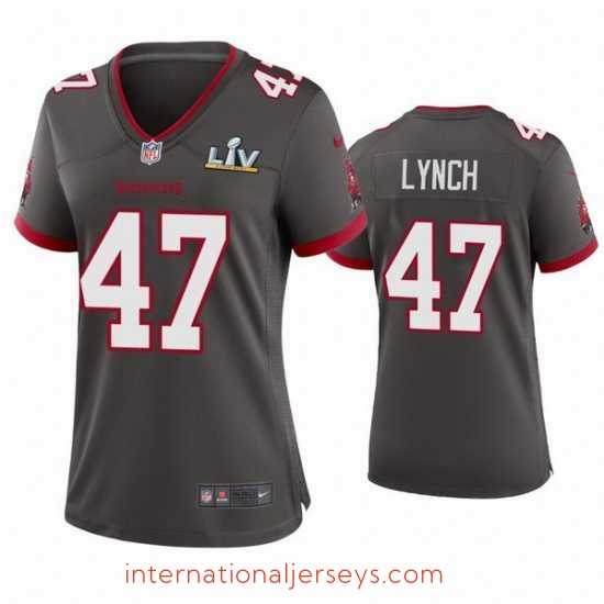 Deluxe John Lynch Buccaneers Pewter Super Bowl Lv Game Jersey