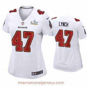 Top notch John Lynch Buccaneers White Super Bowl Lv Game Fashion Jersey