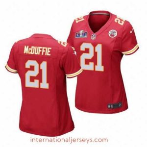 Top notch Kansas City Chiefs 21 Trent McDuffie Red Vapor Untouchable Limited Stitched Football 2024 Super Bowl LVIII Jersey