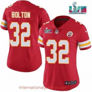 Superior Kansas City Chiefs 32 Nick Bolton Red Super Bowl LVII Patch Vapor Stitched Jersey