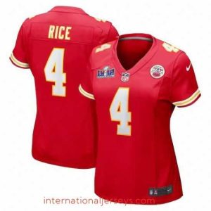 Top notch Kansas City Chiefs 4 Rashee Rice Red 2023 F.U.S.E  Vapor Untouchable Limited Stitched 2024 Super Bowl LVIII Jersey