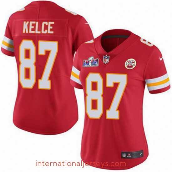 Exceptional Kansas City Chiefs 87 Travis Kelce Red Vapor Untouchable Limited Stitched Football 2024 Super Bowl LVIII Jersey