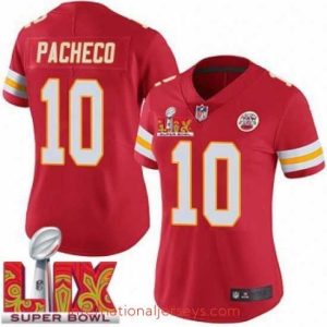 High quality Kansas City Chiefs Isiah Pacheco #10 Red 2024 2025 Super Bowl LIX F.U.S.E Stitched Jersey