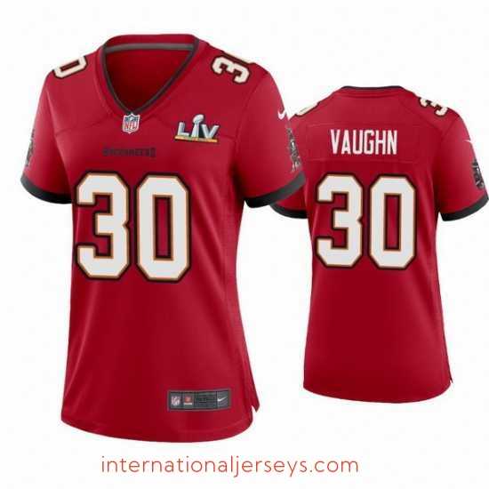 High quality Ke'Shawn Vaughn Buccaneers Red Super Bowl Lv Game Jersey