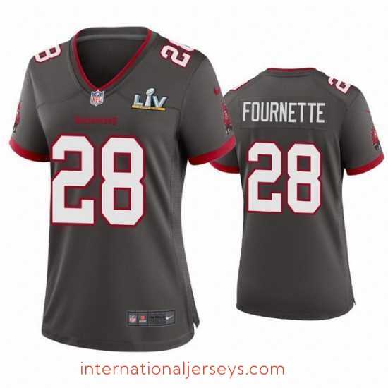 Outstanding Leonard Fournette Buccaneers Pewter Super Bowl Lv Game Jersey