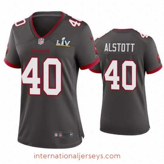 Superior Mike Alstott Buccaneers Pewter Super Bowl Lv Game Jersey