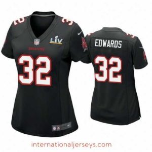 Exquisite Mike Edwards Buccaneers Black Super Bowl Lv Game Fashion Jersey