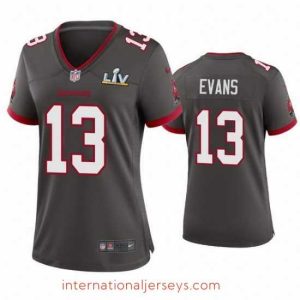 Finest Mike Evans Buccaneers Pewter Super Bowl Lv Game Jersey
