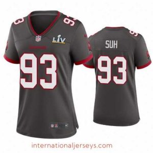 Finest Ndamukong Suh Buccaneers Pewter Super Bowl Lv Game Jersey