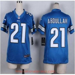 High quality New Lions #21 Ameer Abdullah Light Blue Team Color Stitched NFL Elite jersey