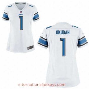 Exquisite Nike Lions 1 Jeff Okudah White Vapor Limited Jersey 2020 NFL Draft