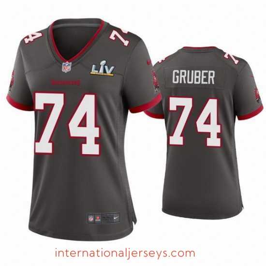 Outstanding Paul Gruber Buccaneers Pewter Super Bowl Lv Game Jersey