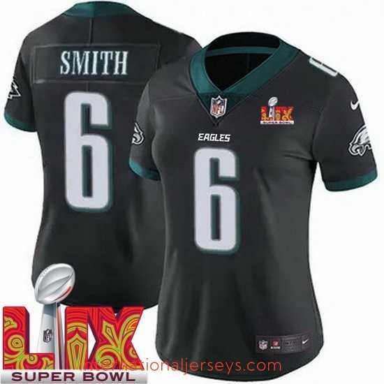 Exquisite Philadelphia Eagles DeVonta Smith #6 Black 2024 2025 Super Bowl LIX F.U.S.E Stitched NFL Jersey