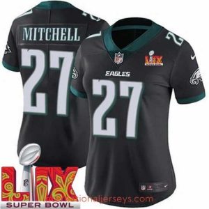 Finest Philadelphia Eagles Quinyon Mitchell #27 Black 2024 2025 Super Bowl LIX F.U.S.E Stitched NFL Jersey